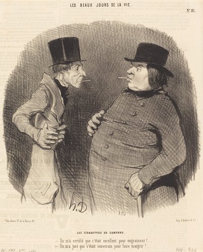 Die Kampferzigaretten von Honoré Daumier