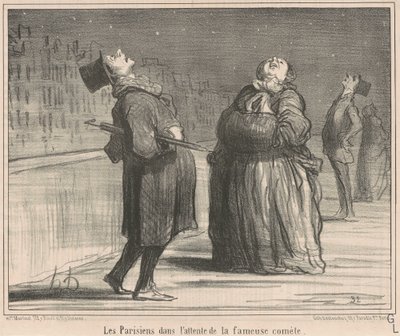 Die Pariser in Erwartung von Honoré Daumier