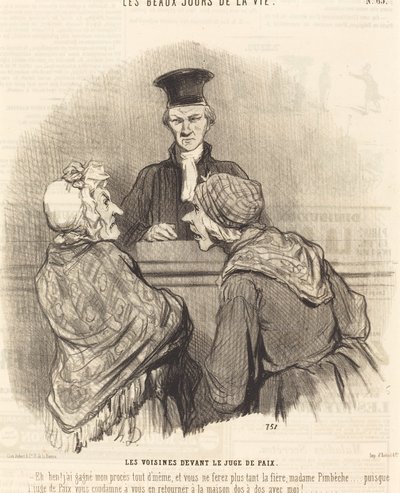 Die Nachbarinnen vor dem Friedensrichter von Honoré Daumier