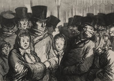 Die Theater: Verlassen des Dramas und Verlassen der Seiltänzer von Honoré Daumier