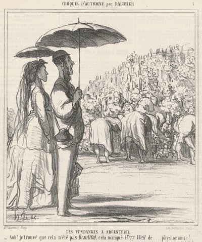 Die Weinlese in Argenteuil von Honoré Daumier