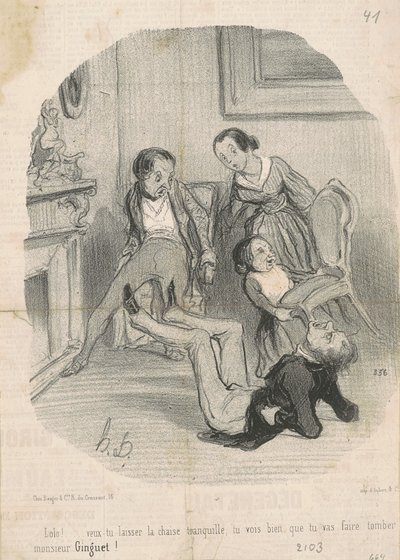 Lolo!... Willst du den Stuhl in Ruhe lassen... von Honoré Daumier