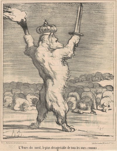 Der Nordbär, der unangenehmste aller bekannten Bären von Honoré Daumier