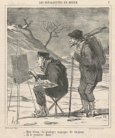 Mein Alter, dein Gemälde fehlt es an Wärme... von Honoré Daumier