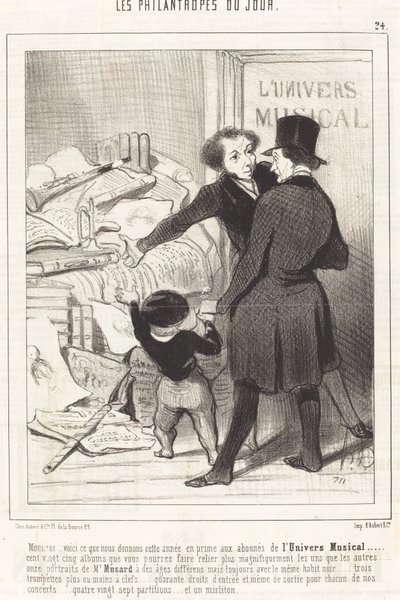 Monsieur... voici ce que nous donnons... en prime... von Honoré Daumier
