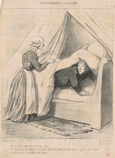 Herr, es ist ein Brief von drei Sous von Honoré Daumier