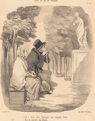 Man sagt, das Antike ist immer schön... von Honoré Daumier