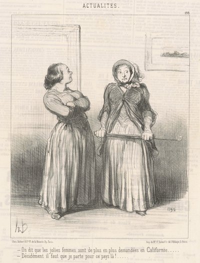 On dit que les jolies femmes sont ... von Honoré Daumier