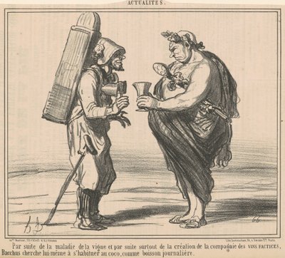 Aufgrund der Krankheit des Weinstocks von Honoré Daumier