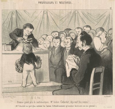 Erster großer Preis für Mathematik, M. Cabuchet von Honoré Daumier