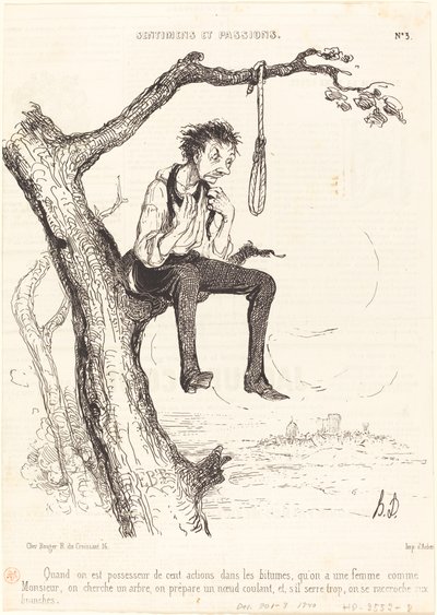Quand on est possesseur de cent actions... von Honoré Daumier
