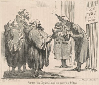 Rückkehr der Kapuziner nach ... Paris von Honoré Daumier