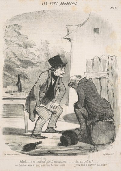 Robert ... du führst das Gespräch nicht mehr ... von Honoré Daumier