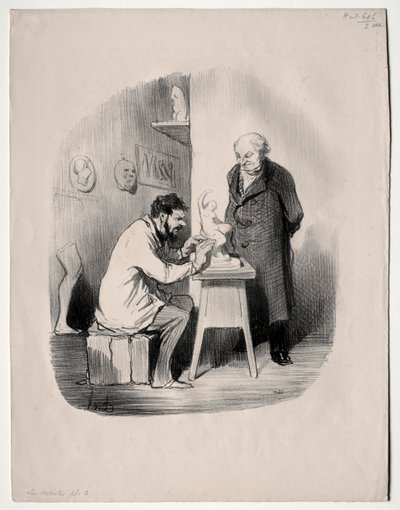 Die Künstler, Platte 2: Du musst mich eines Tages auf diese Weise modellieren von Honoré Daumier