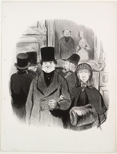 Die schönen Tage des Lebens, Platte 59: Wenn das eigene Porträt im Salon ist von Honoré Daumier