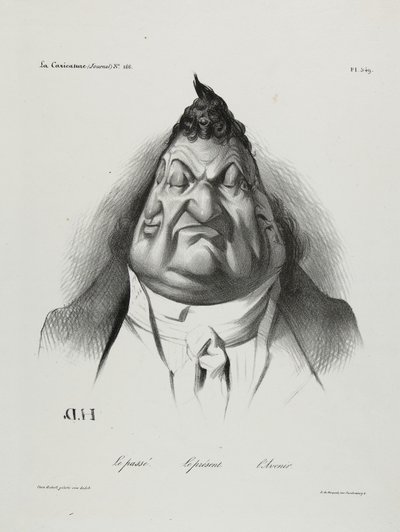 Die Vergangenheit, die Gegenwart, die Zukunft, Platte 349, 1834 von Honoré Daumier