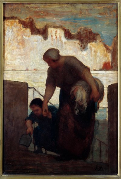 Die Waschmaschine von Honoré Daumier