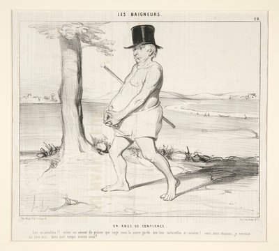 Ein Vertrauensmissbrauch. Die Elenden!! einen Gefängnisanwalt bestehlen, der unter dem Schutz der natürlichen und sozialen Gesetze schwimmt! von Honoré Daumier