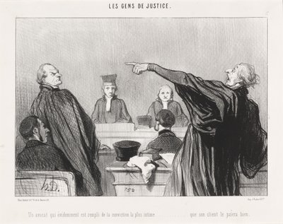 Ein Anwalt, der... erfüllt von der inneren Überzeugung... von Honoré Daumier