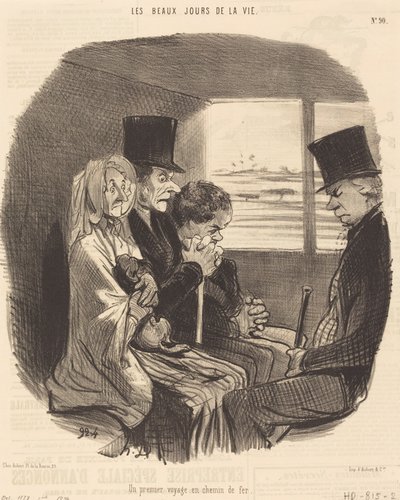 Eine erste Zugreise von Honoré Daumier