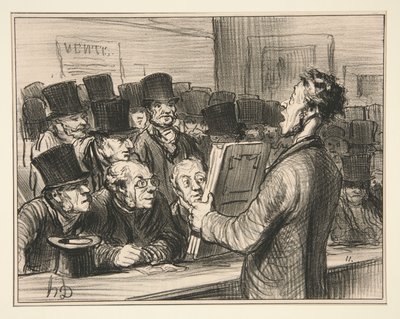 Ein Amateur - Aber was ist das für ein Bild von Honoré Daumier