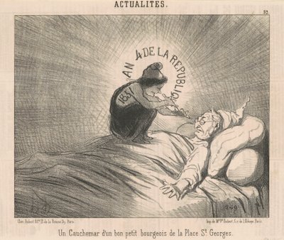 Ein Alptraum eines ...Bürgers von der Place St. Georges von Honoré Daumier