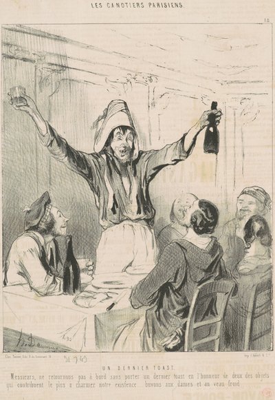 Ein letzter Toast von Honoré Daumier