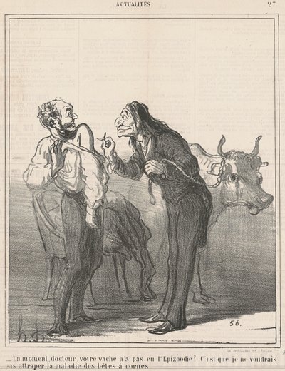 Einen Moment ... Ihre Kuh hatte keine Epizootie? von Honoré Daumier