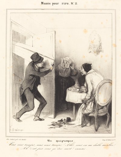 Ein Missverständnis - Sie irren sich... gehen Sie... zum Teufel... von Honoré Daumier
