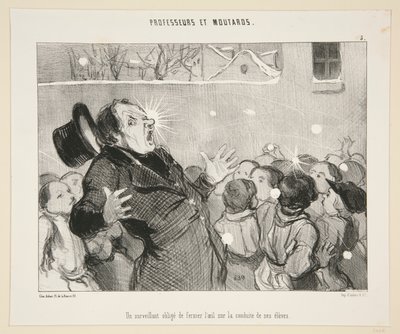 Ein Aufseher zwingt von Honoré Daumier