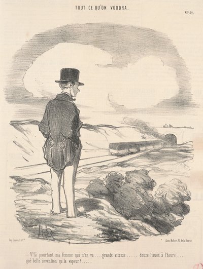 Da geht doch meine Frau... von Honoré Daumier