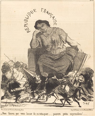 Du wirst es leid, mich anzugreifen... von Honoré Daumier