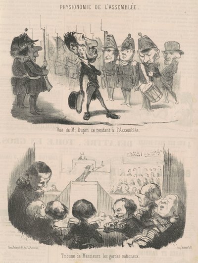 Ansicht von Herrn Dupin auf dem Weg zur Versammlung von Honoré Daumier