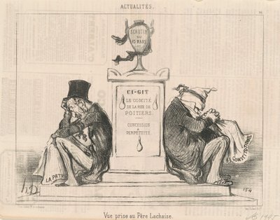 Ansicht aufgenommen auf dem Père Lachaise von Honoré Daumier