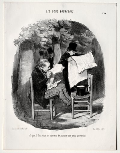 Was der Bourgeois eine kleine Ablenkung nennt von Honoré Daumier