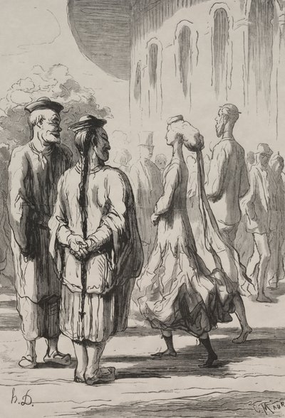 Wer sind die echten Chinesen? von Honoré Daumier