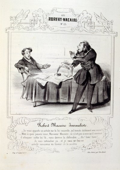 Illustrationen über Ideen und Legenden Philipon unter dem Titel Les Cent und Robert Macaire von Honoré Daumier