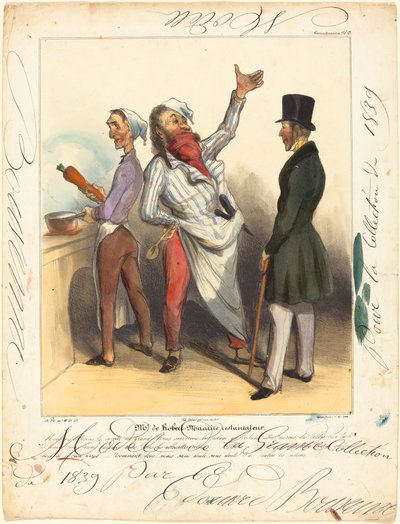 Herr de Robert Macaire Restaurateur von Honoré Daumier and Edouard Bouvenne