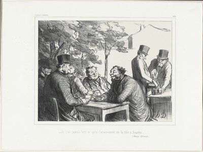 „Ich habe nie so viel gelacht wie bei der Beerdigung von Bourdins Tochter...“ (Henri Monnier), Platte 303 aus Souvenirs d’artistes von Honoré Victorin Daumier