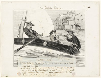 Ein Bootsmanöver, Platte neun aus Les Canotiers Parisiens von Honoré Victorin Daumier