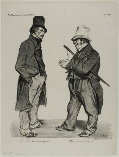 Ein Investor von spanischen Cortes-Anleihen. Ein Investor von spanischen Staatsanleihen, Platte 423 von Honoré Victorin Daumier