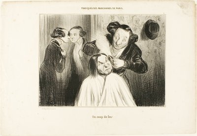 "Feuer!", Tafel 35 aus Types Parisiens von Honoré Victorin Daumier