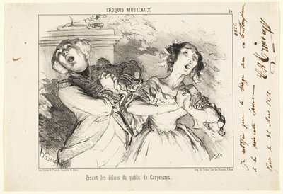 Die Freuden von Carpentras, Platte 16 aus Croquis Musicaux von Honoré Victorin Daumier