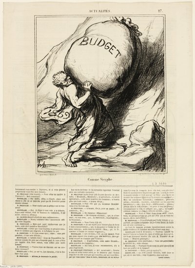 Wie Sisyphus, Platte 27 aus Actualités von Honoré Victorin Daumier