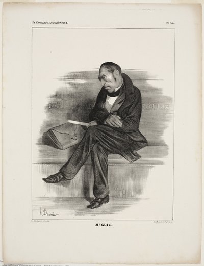 Herr Guiz.., Platte 340 aus Berühmtheiten der Karikatur von Honoré Victorin Daumier
