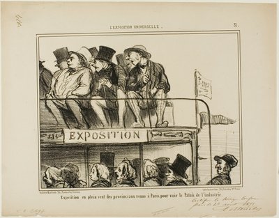 Freiluftausstellung von Provinzlern, die nach Paris kommen, um den Industriepalast zu sehen, Platte 31 aus L