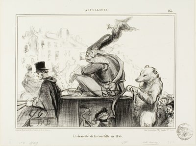 Der Abstieg der Courtille im Jahr 1855, Platte 165 aus Actualités von Honoré Victorin Daumier
