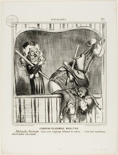 Der neue neapolitanische Spaßmacher, Platte 221 aus Actualités von Honoré Victorin Daumier
