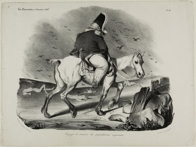 Reise durch die aufmerksame Bevölkerung, Platte 413 von Honoré Victorin Daumier
