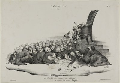 Sehr demütige, sehr gehorsame, sehr unterwürfige und vor allem sehr gefräßige Untertanen, Platte 136 von Honoré Victorin Daumier
